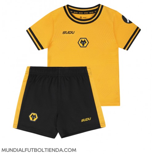 Camiseta Wolves Primera Equipación Replica 2024-25 para niños mangas cortas (+ Pantalones cortos)